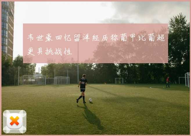 韦世豪回忆留洋经历称葡甲比葡超更具挑战性
